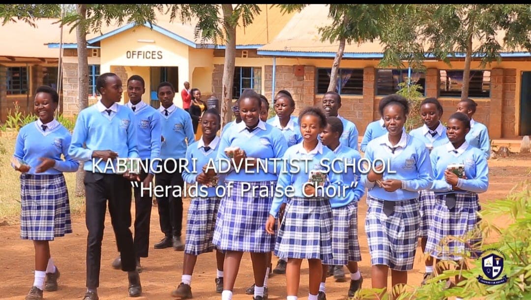 Choir members socializing