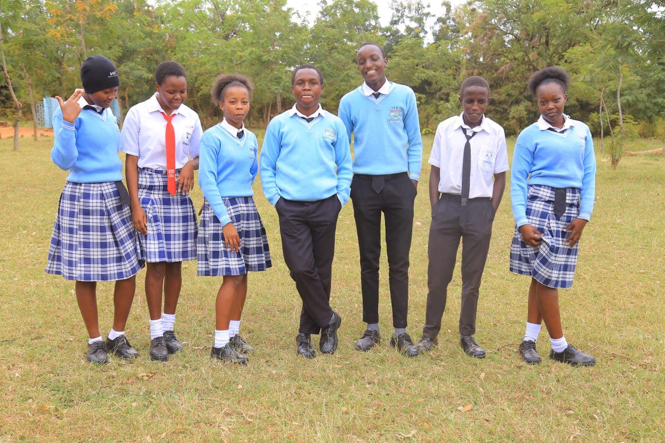 Students pose after sabbath service